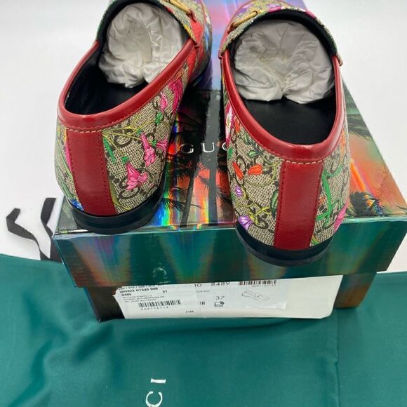 SOLD!!!!!!!!Women’s Gucci new Jordaan GG Supreme Loafers size 37.5 made in Italy - Picture 7 of 10